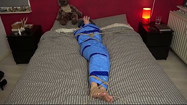Teen Neighbor Girl Luna Grey Mummified On Bed And Tape Deepthroated EP