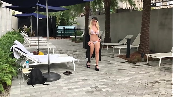 Stepmom Sports Sheer Bikini At Public Pool In Clear View