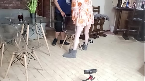 Caught My Wanton Doll Screw A Dildo In My Parents Kitchen