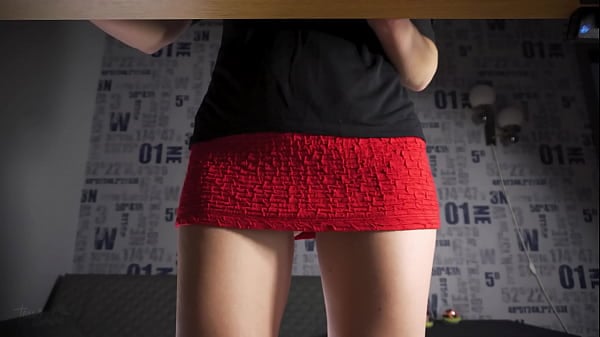 Upskirt White Panties And Butt Cheeks Showing From The Front