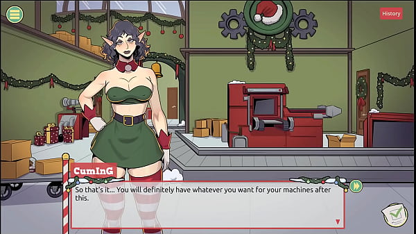 Claus' Secret Stun [ XMAS HENTAI Game ] Ep.5 Femboy Spunk All Over Santa Elf Dainty Face !