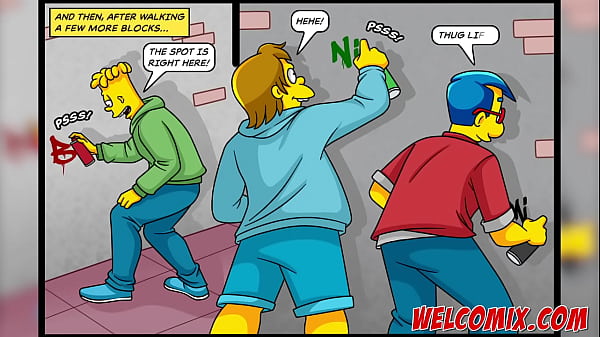 Three Dudes Fucking Hot And Chesty Police Officers! Police Costume! The Simptoons, Simpsons Porn