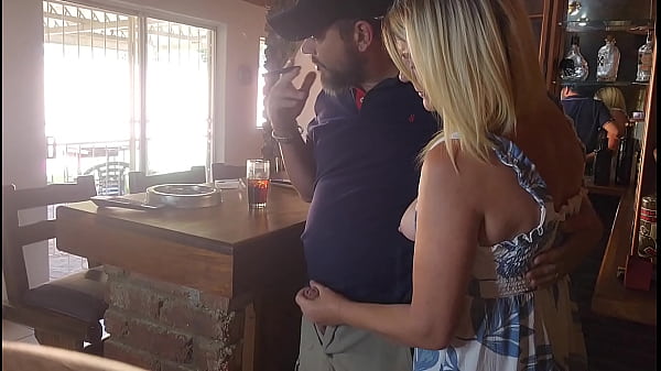 Waitres Caught Milking Of The Barman At Holiday Resort