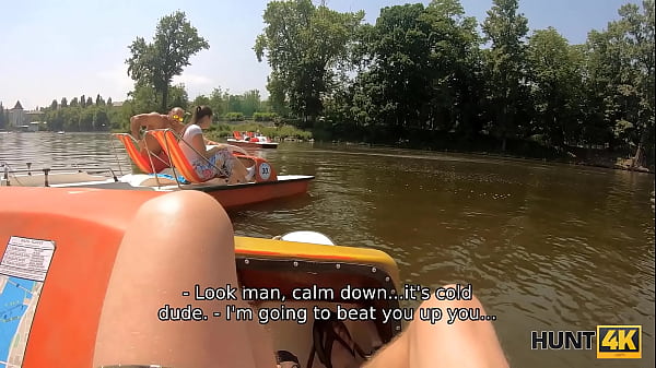 HUNT4K. Hunter Meets Perfectly Looking Lassie At Lake And Buys Her