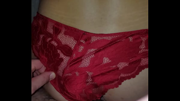 Homemade In Red From Behind