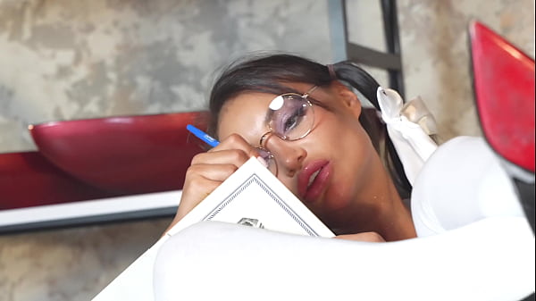 Nerd Freshman Monika Fox Does Homework & Fucks Herself With Banana In Snatch & Rump, With Giant Prolapse, Explode & Full Put Banana In Backside (Free)