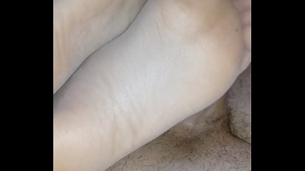 Homemade Foot Stroke With Insanely Thin Stockings And Money Shot