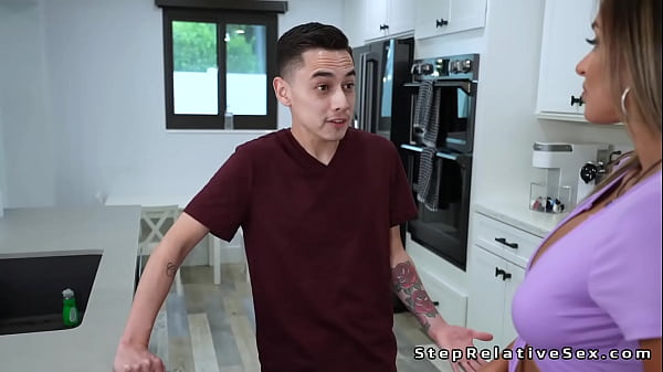 Colossal Cock Stepson Smashes Massive Naturals Light-haired Stepmommy