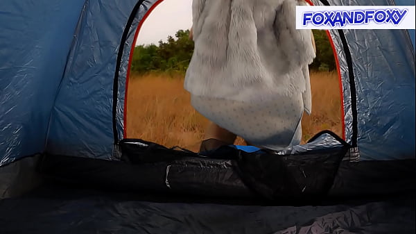 Camping Turned Into A Sizzling Creampie Outside Camping Tent