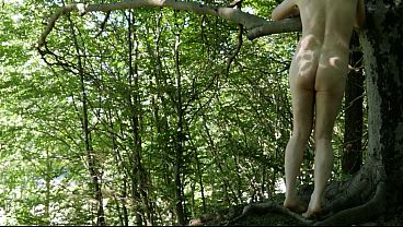 Unclothed Forest Jerking Off By Road