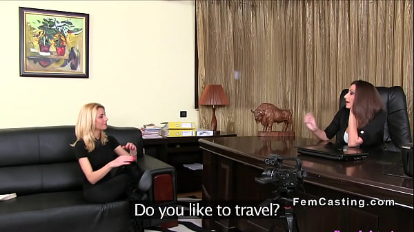 Top-heavy Fair-haired Worships Natural Voluptuous Female Agent