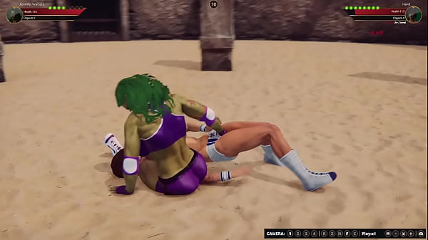 Jennifer Walters VS Hanit (Unclothed Fighter 3D)