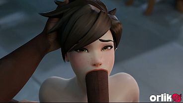 Tracer 3D Overwatch – Services 3 BBCs One By One (Interracial Animation)