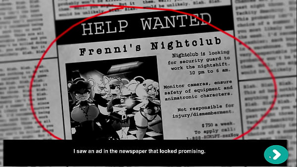 I'm In Danger! (Fap Nights At Frenni's #1)