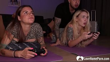 Gamer Babes Slobber All Over My Member