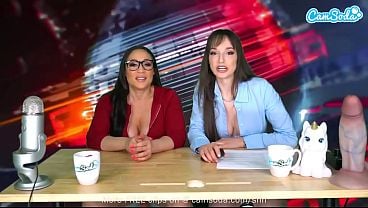 Camsoda - Lesbian Matures Work Sybian Release On Air While Reading The News