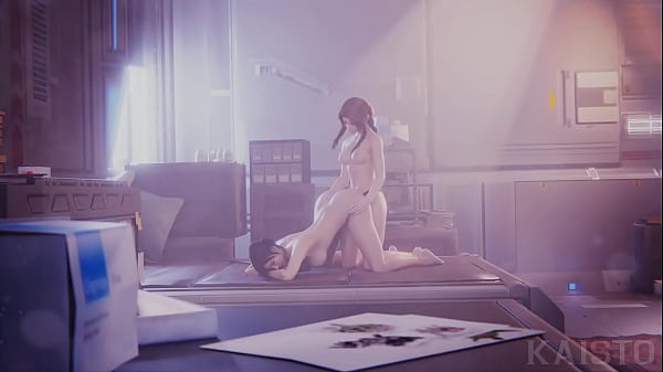 Aerith With A Strap-on Drilling Tifa