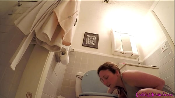 Toilet Pissing & Masturbating In Plastic Panty