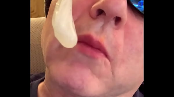 Licking Spunk Out Of A Condom!