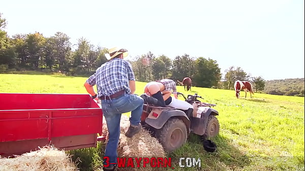 3Way Porn - Two Sizzling Young-babes Plow Their Outdoor On The Family Farm