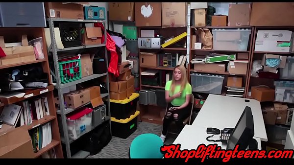 Brazen Barely-legal Thief Straddling Rod And Getting Face Shot From Mall Cop