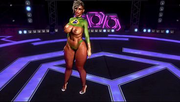 Curvy Latin Model Having First Performance On Stage In Front Of Pubic