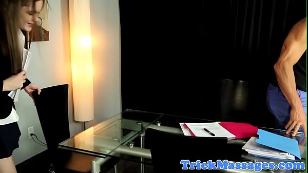 Doggystyled Massage Trainee Gets Cuminmouth