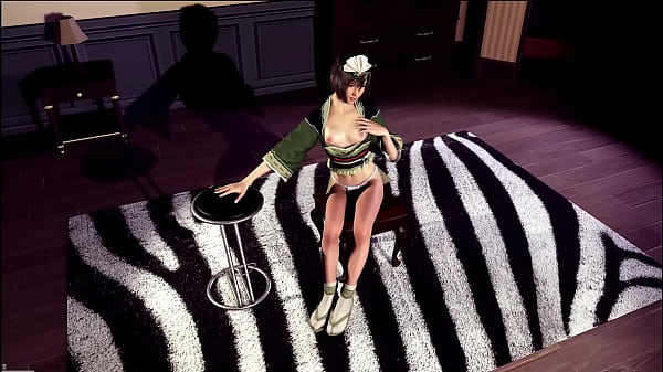 Skinny Yuffie Kisaragi Solo Posing And Tease You With Her сute Modest Melons