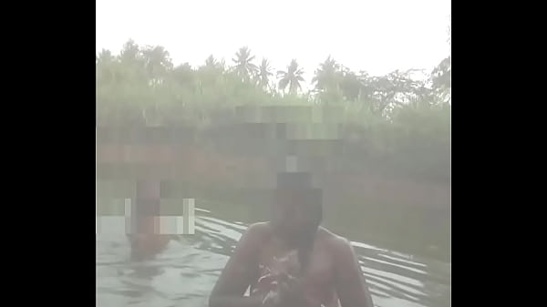 Indian Village Desi Aunty Topless Outdoor Bath With Shakshi