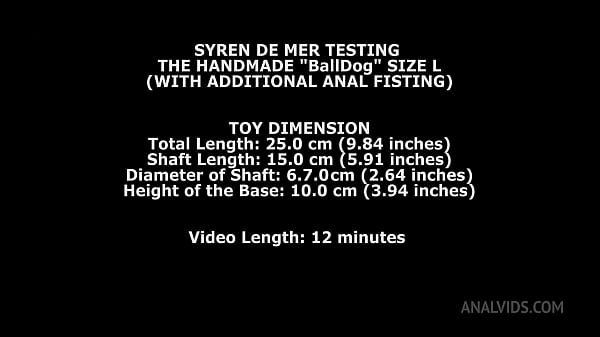 Syren De Mer Testing The Handmade Balldog Size L (With Additional Anal Hand Insertion) TWT082