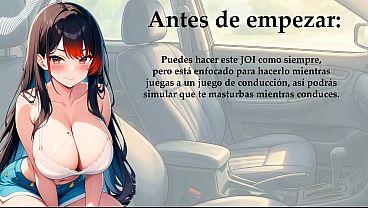 JOI En Español Mientras Conduces En Un Videojuego. Sí, Una Mano Conduce Y La Otra Para Pajearte.