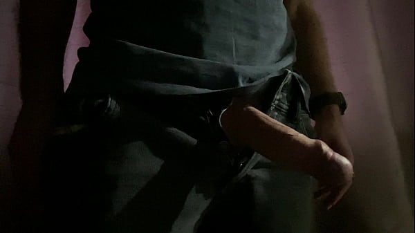Mr Massive Shaft UK Playing With His Relentless Boner As It Hangs Out Of His Black Jeans