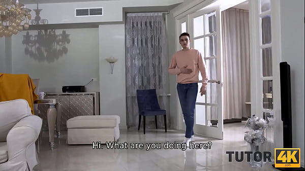 TUTOR4K. Debtor Watches The Buck Having Sex With His Blue-eyed Stepmom