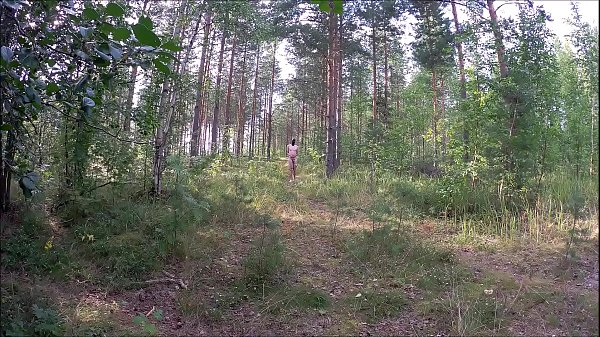 Extreme Selfbondage Walk In Forest.