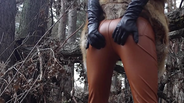 Outdoor Sex With Ginger Teen In Winter Forest. Risky Public Bang