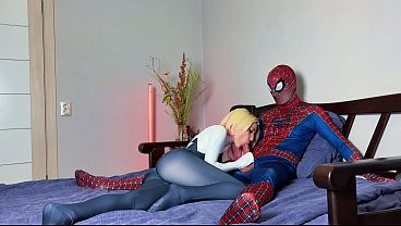 Gwen Stacy Straddles On Spider-Man’s Member