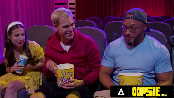 OOPSIE - Tiny Spencer Bradley Has PUBLIC BISEXUAL 3SOME With Interracial Blokes At The Theatre!