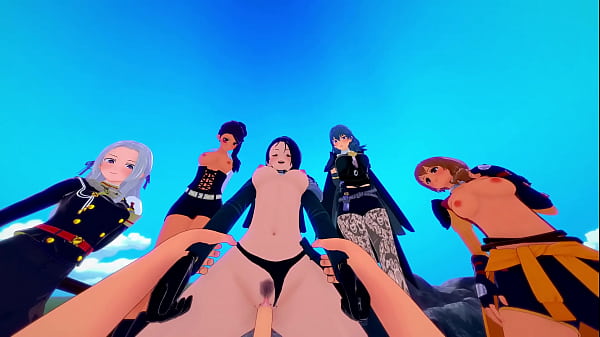 REVERSE GROUP POUNDING - FIRE EMBLEM HAREM (5 CHICKS 1 BLOKE)