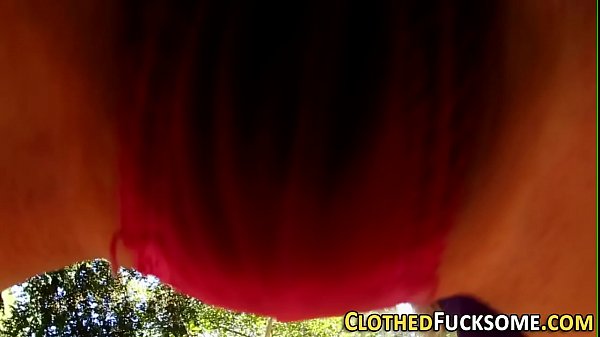 Clothed Smokeshow Gets Oral