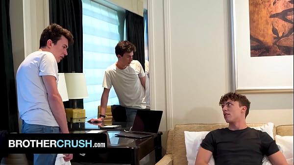 Wank Is Trying To Work His Dick For Fun When His Stepbro Tristan Barges In - BrotherCrush