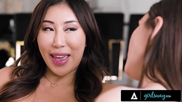 GIRLSWAY - Straight Nicole Doshi Tempted By Lesbian Bestie Maya Woulfe Into INTENSE STRAP-ON ANAL