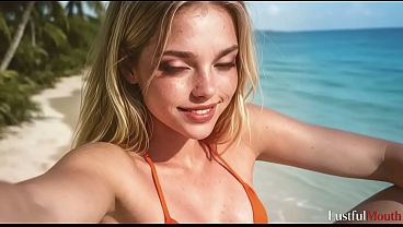 A Breathtaking Golden-haired Seduced Me Right On The Beach And Gave Me An Intense Blowjob[AI]