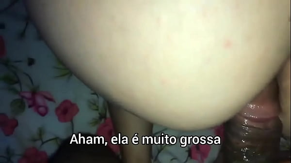 Corno Incentivando Esposa Aguenta A Rola No Cu, Comedor Dotado