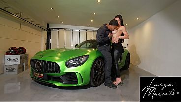 Hardcore Pounding In A Luxury Car With The Mechanic - Luiza Marcato