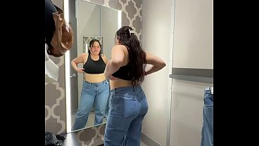 Try On Haul! Huge Natural Boobs Unfiltered Dressing Room Cam