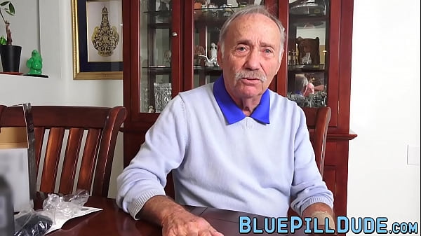 Lucky Grandpa Fills A Sweet Coeds Tight Snatch With His Shaft