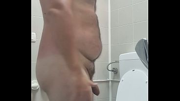 Stripped Boy In Pubblic Bathroom
