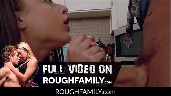 RoughFamily - Insatiable Teen Babe Breakfast Her Stepdad's Susage
