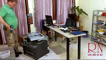 Office Security Cam: Repairman Spends 3 Days Rebuilding Copier 303