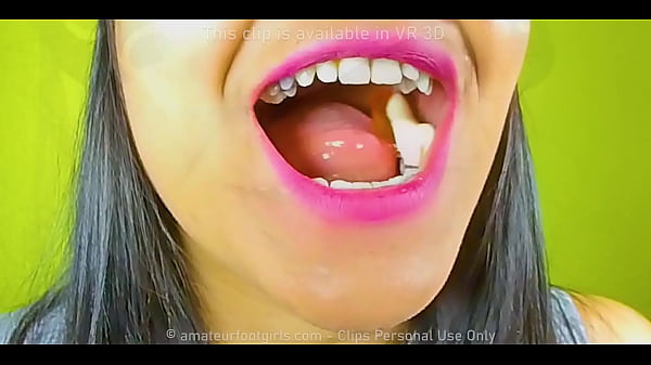 Babe With Beautiful Teeth Crumpled Chewed Up Candy Chewing Gum Nuts To Mud Chew Videos, Look Her Incredibly Close In Her Maw